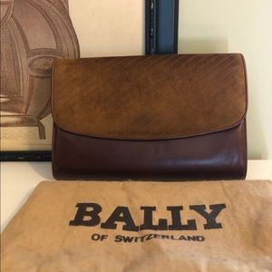 Vintage BALLY leather clutch purse